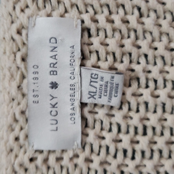 Lucky Brand Chunky Knit Loose V Neck Sweater - Women's - Picture 3 of 8